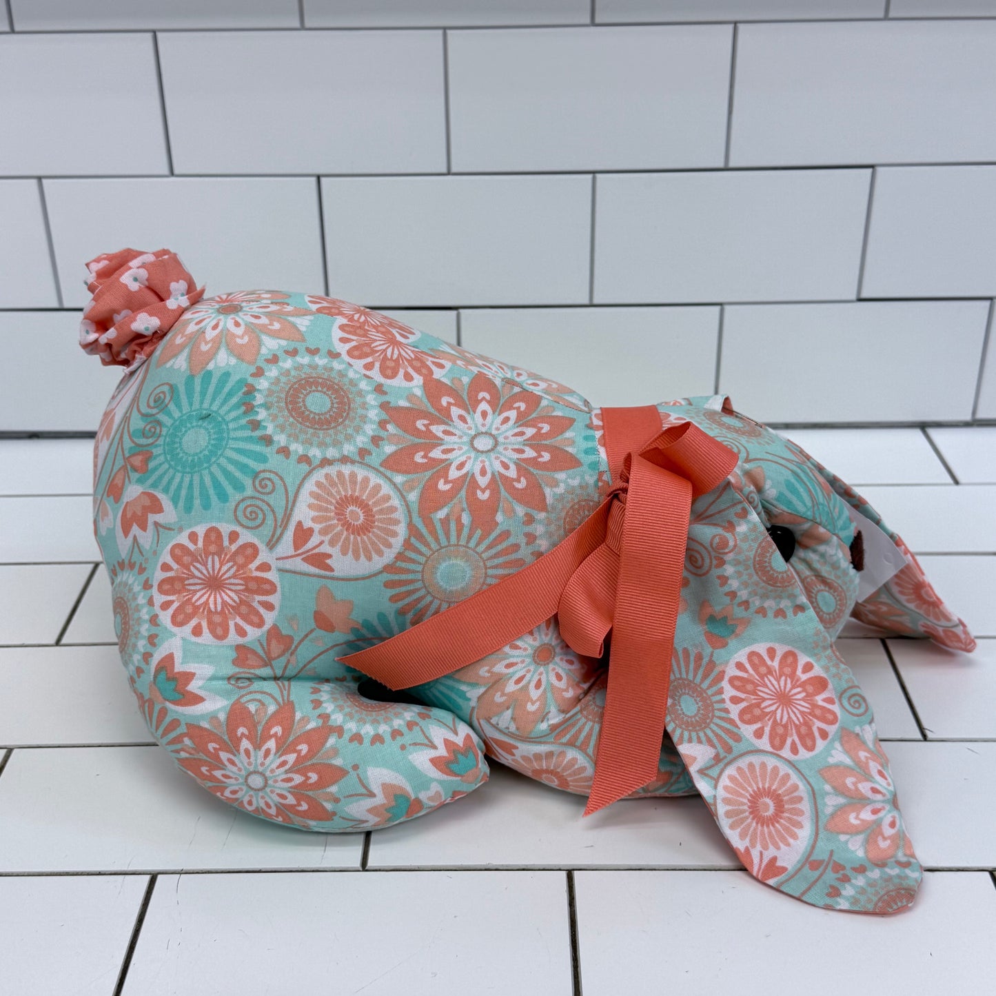 Handmade Floral Bunny Stuffed Animal by A Little Red Bird