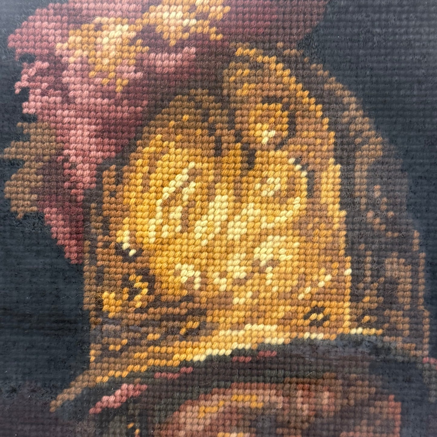 The Man with the Golden Helmet Framed Needlepoint Art 1977
