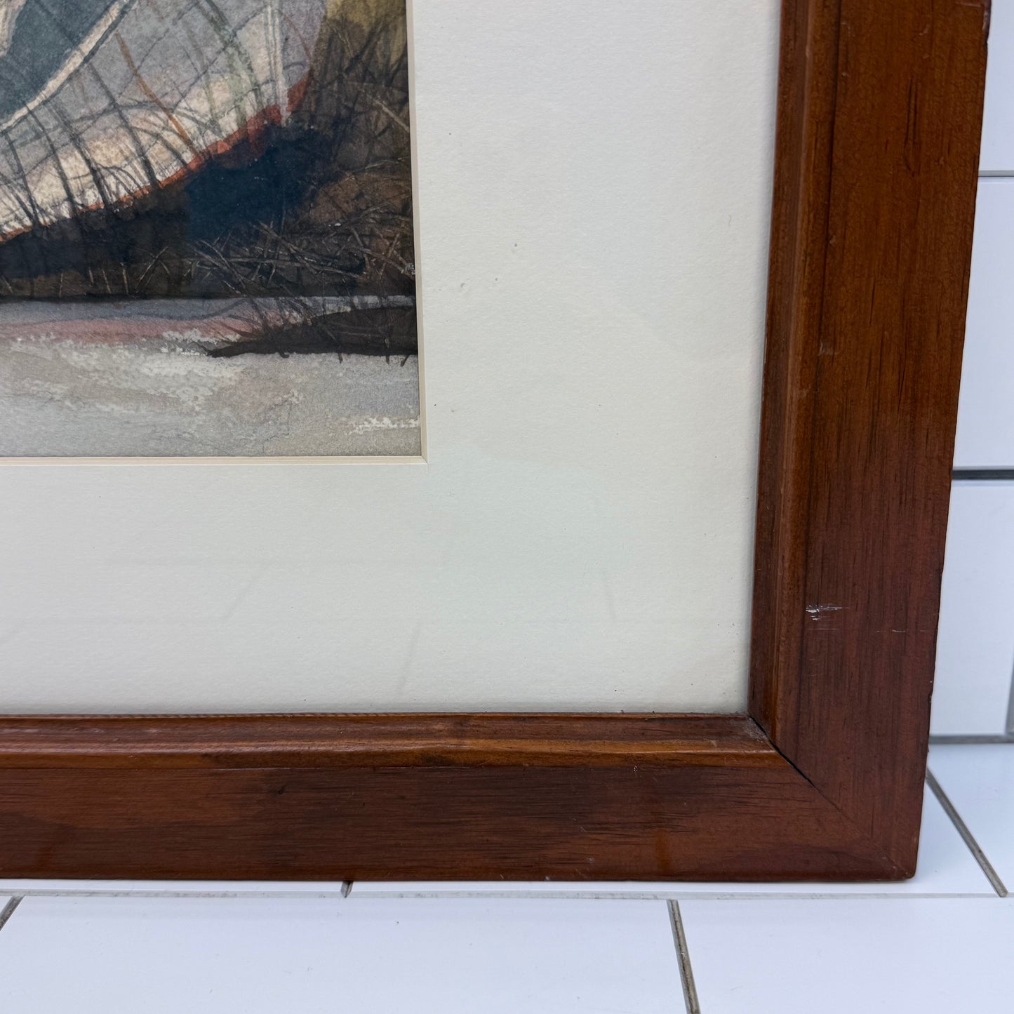 Coastal Landscape Framed Original Painting, Signed