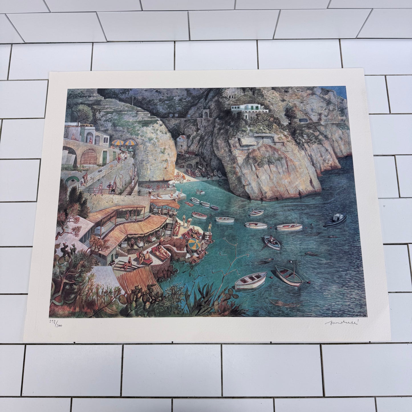 Amalfi Coast Art Print La Praia Signed Limited Edition