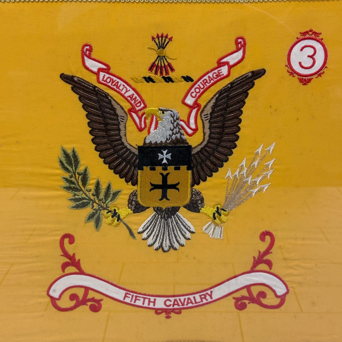 U.S. 5th Cavalry Regiment Embroidered Military Banner