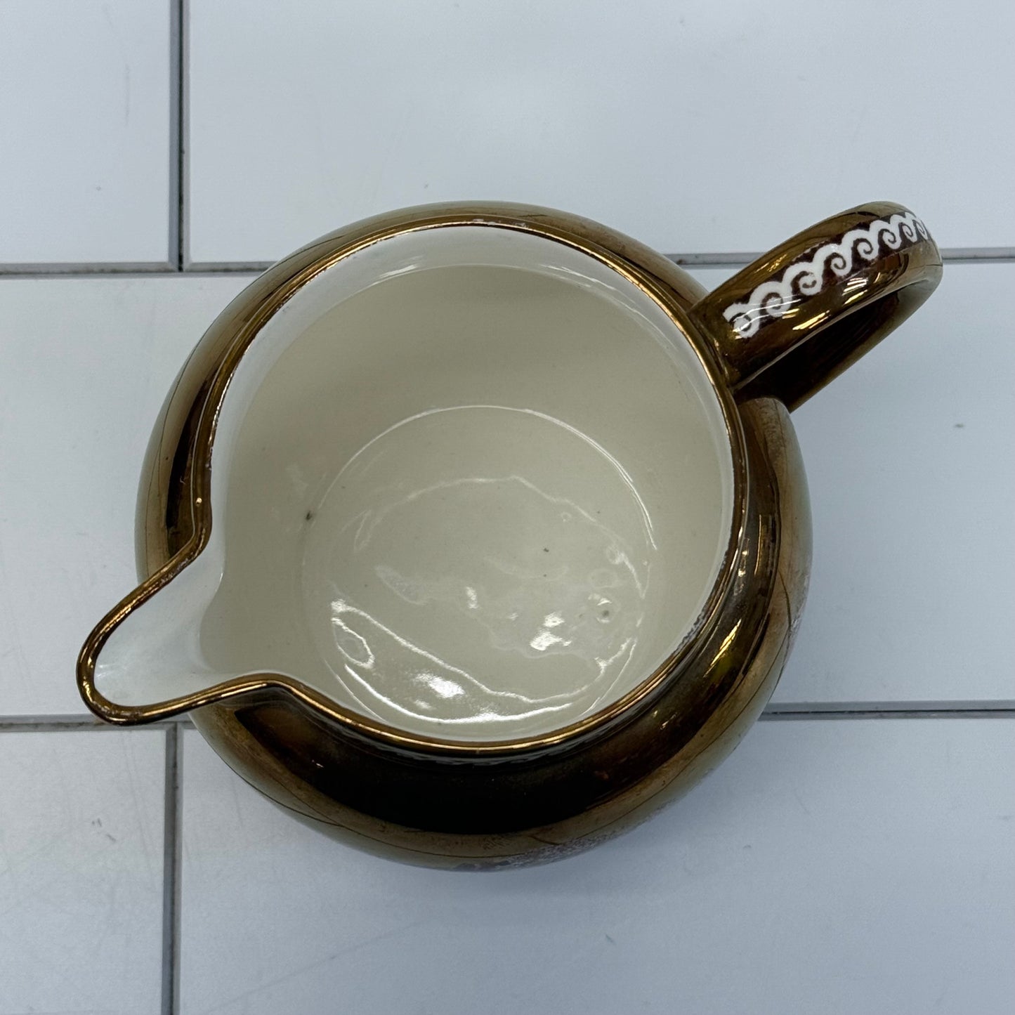 Wedgwood Fallow Deer Creamer, Porcelain Lusterware