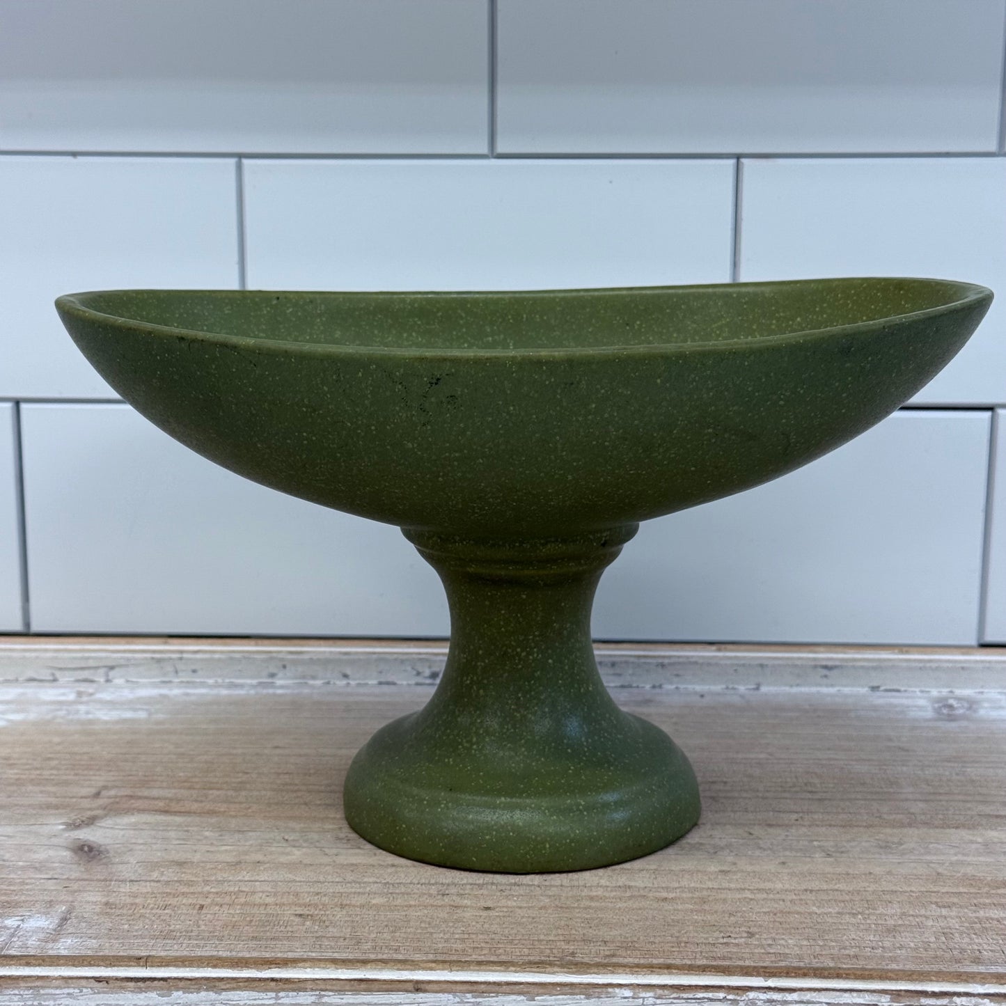 Speckled Pedestal Vase, Ceramic