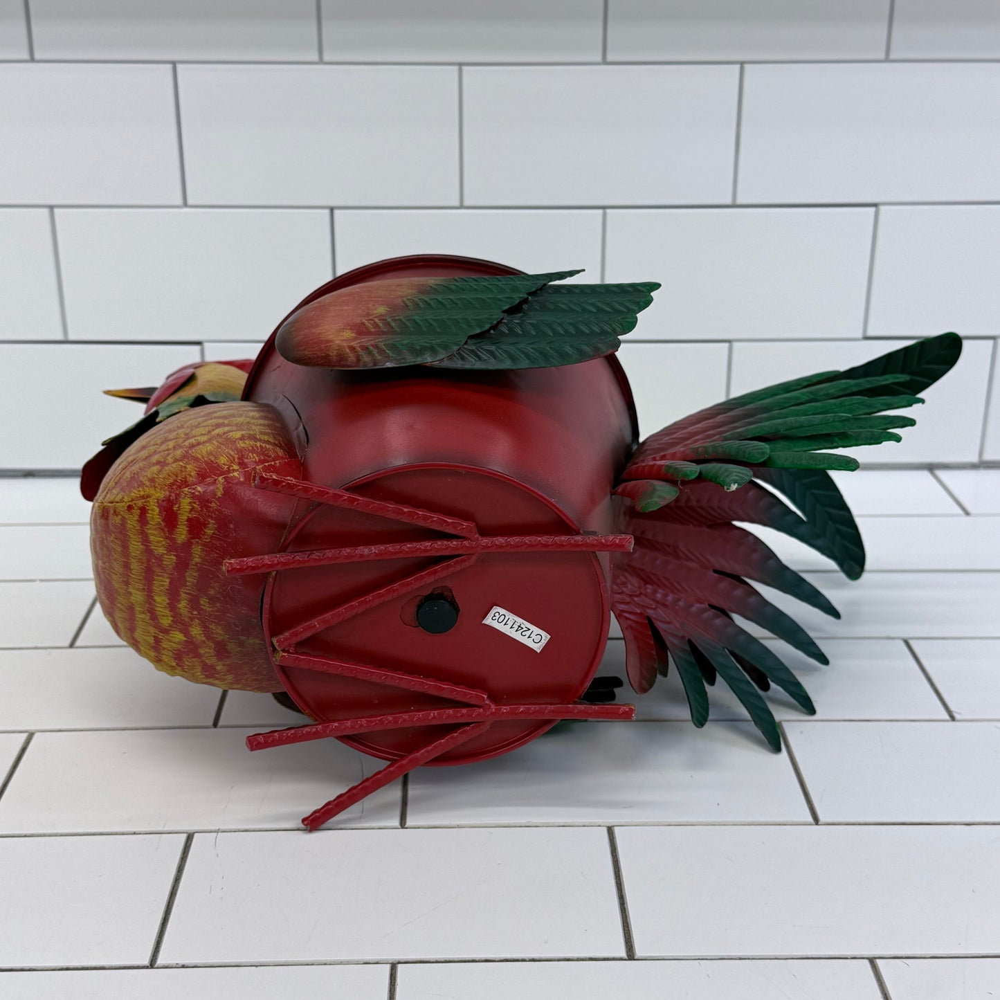 Metal Rooster Planter Pot Farmhouse Decor