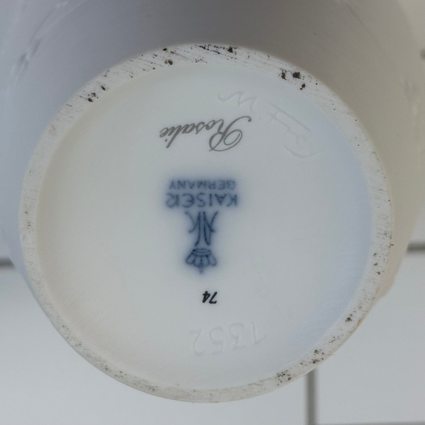 Kaiser Rosalie Floral Relief Porcelain Vase #1352