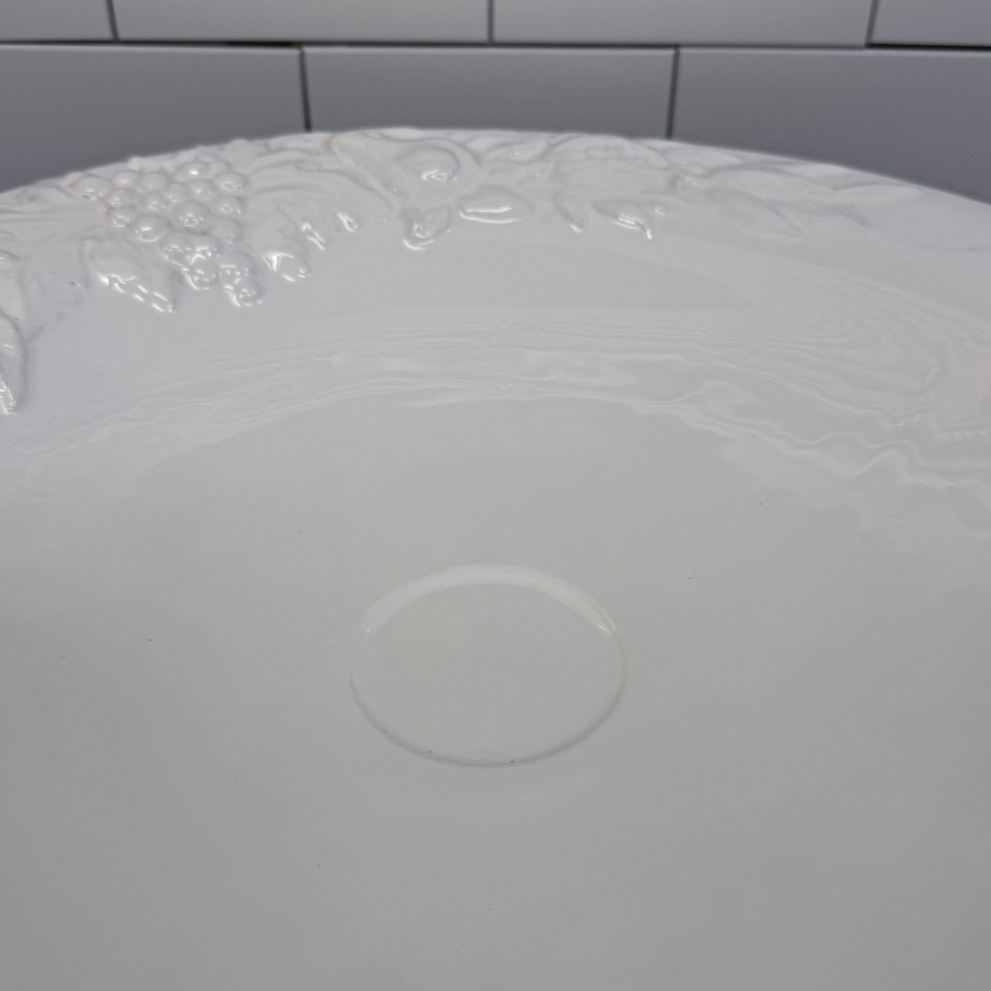 Antica Fornace Italian Embossed Ceramic Fruit Platter