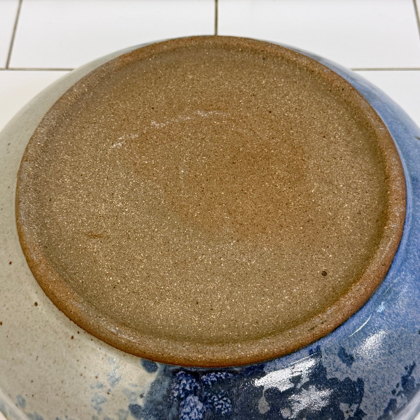 Studio Art Pottery Crystalline Glaze Double Handled Stoneware Bowl
