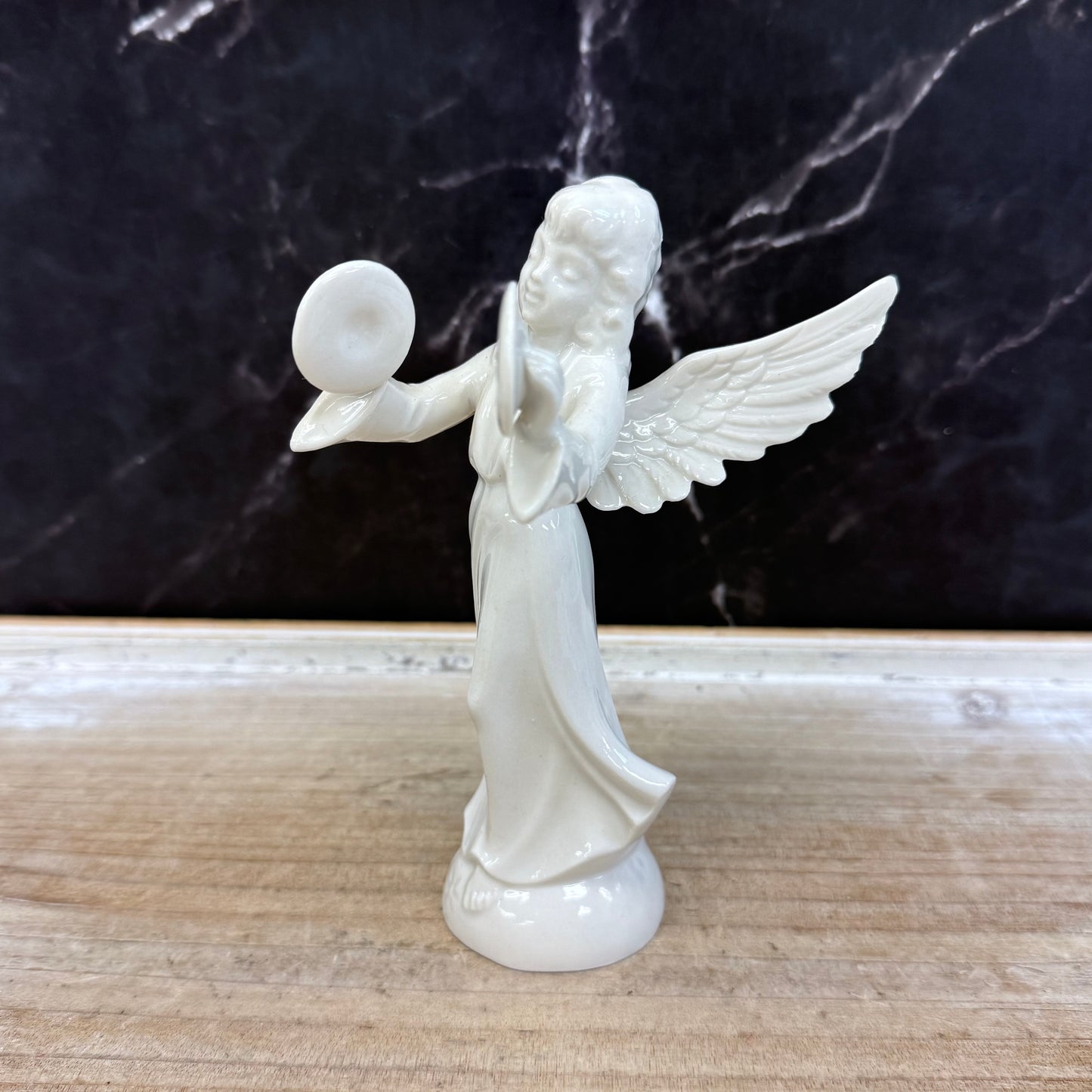 Dresden Style Angel Figurine, Porcelain