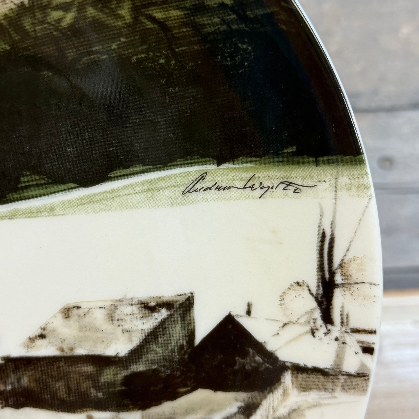 Andrew Wyeth The Kuerner Farm Collectible Plate in Box, 1971