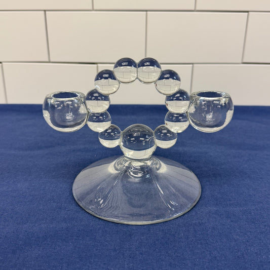 Imperial Candlewick Glass Candle Holder