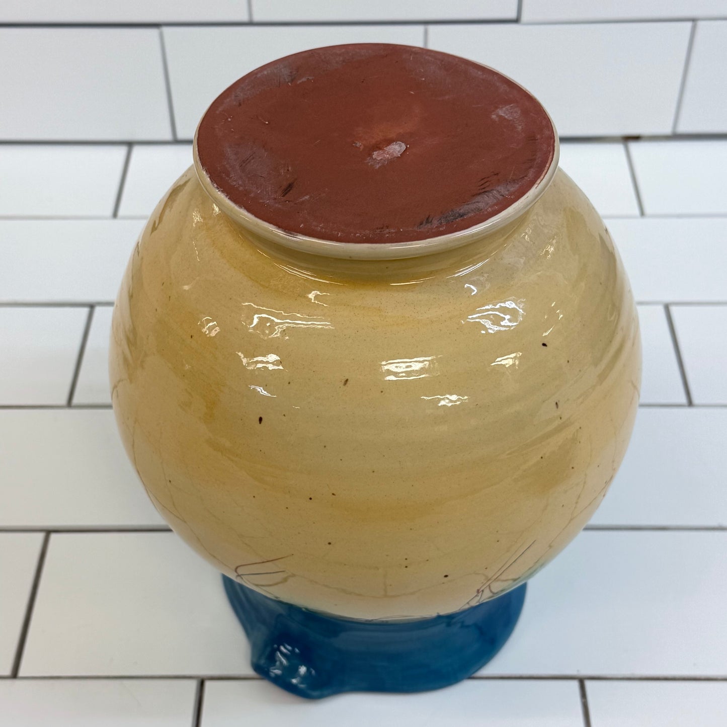 Vintage European Style Floral Art Pottery Pitcher, 1920s–1940s