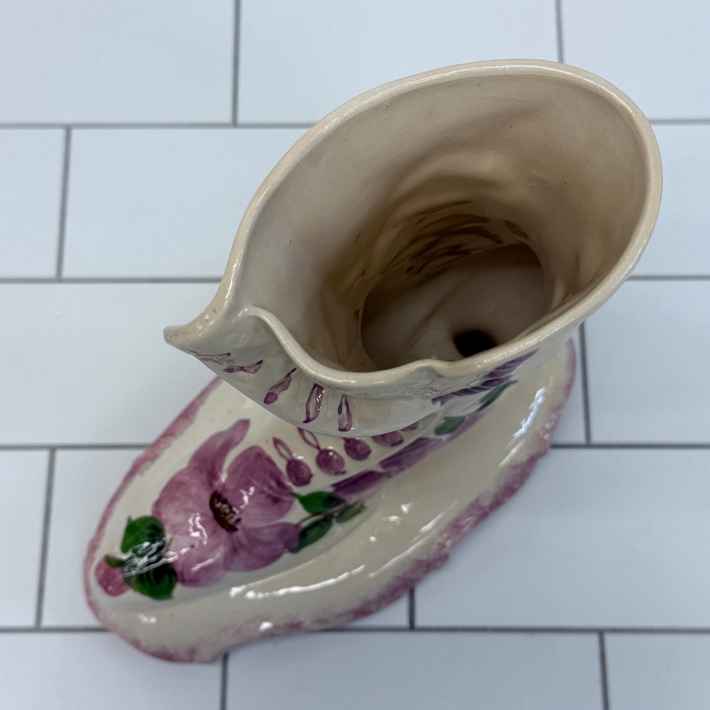 Clinchfield Boot Vase, Artware Pottery Victorian