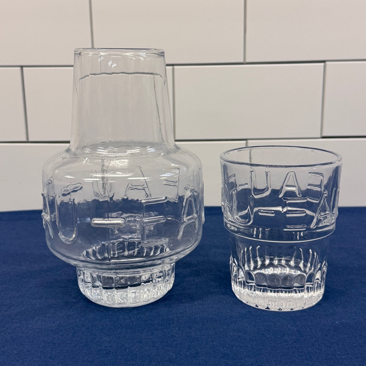 EAU Glass Bedside Water Carafe & Tumbler Set