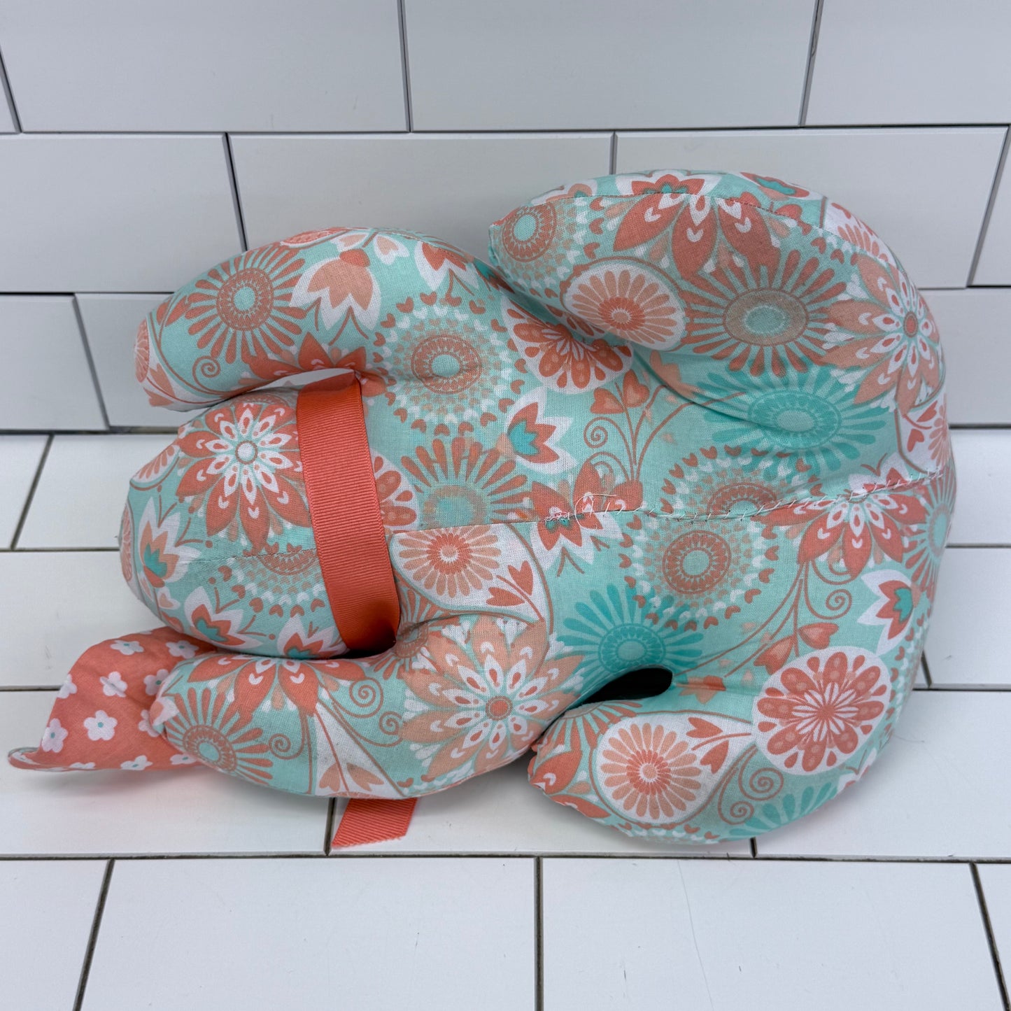 Handmade Floral Bunny Stuffed Animal by A Little Red Bird