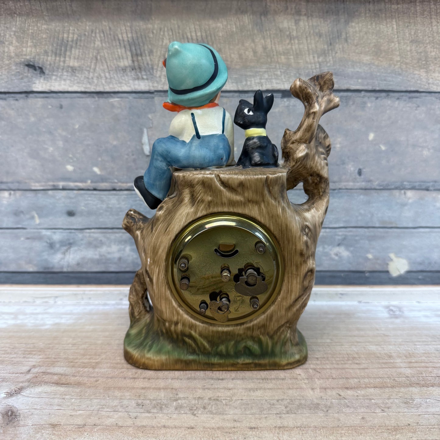 Saxony West Germany Hummel Style Mechanical Alarm Clock