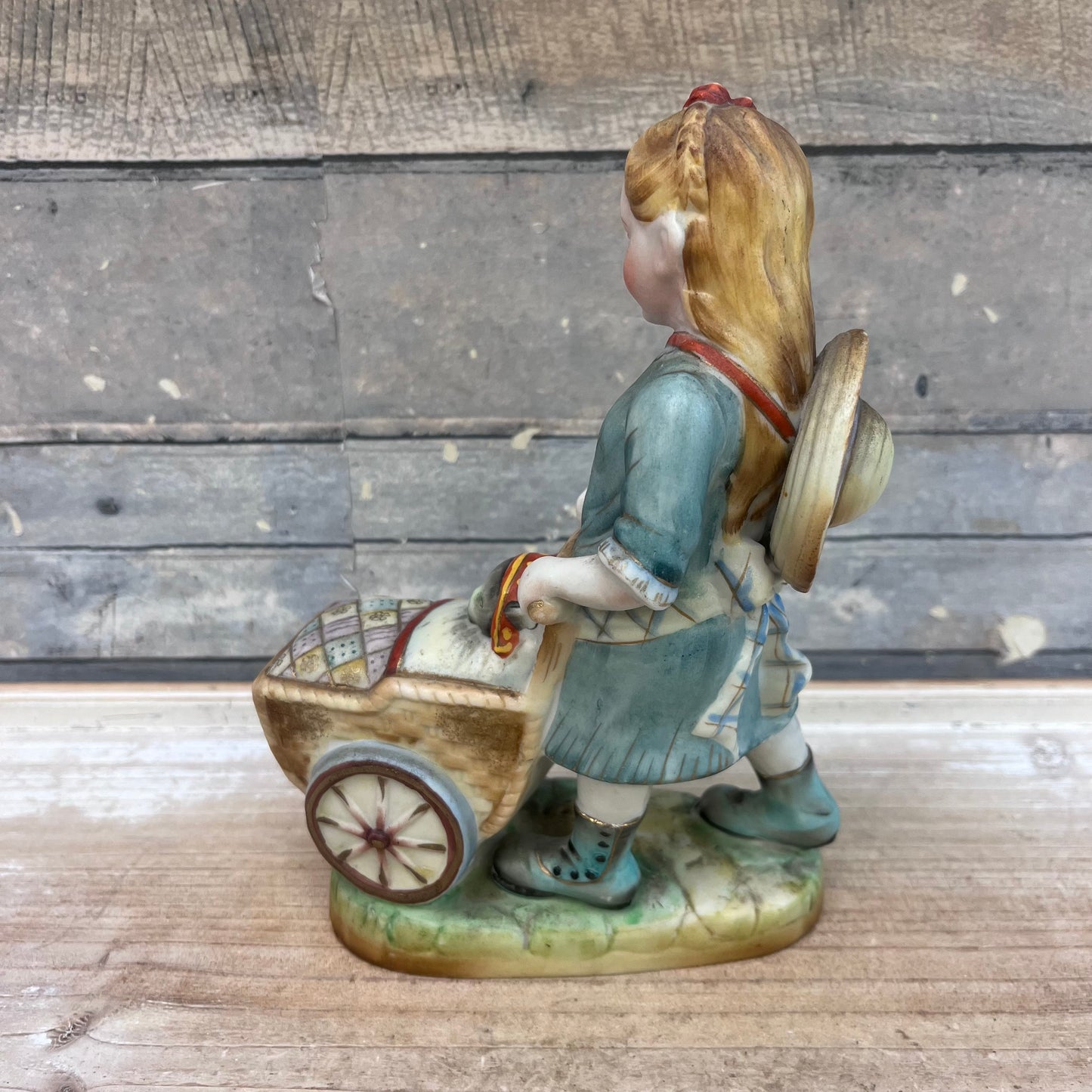 Shafford Girl with Cat in Stroller Figurine