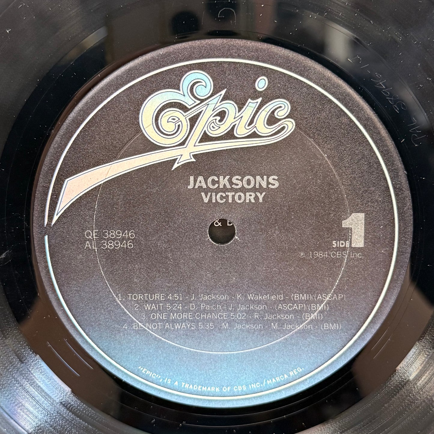 The Jacksons Victory Vinyl Record LP 1984 Epic QE 38946
