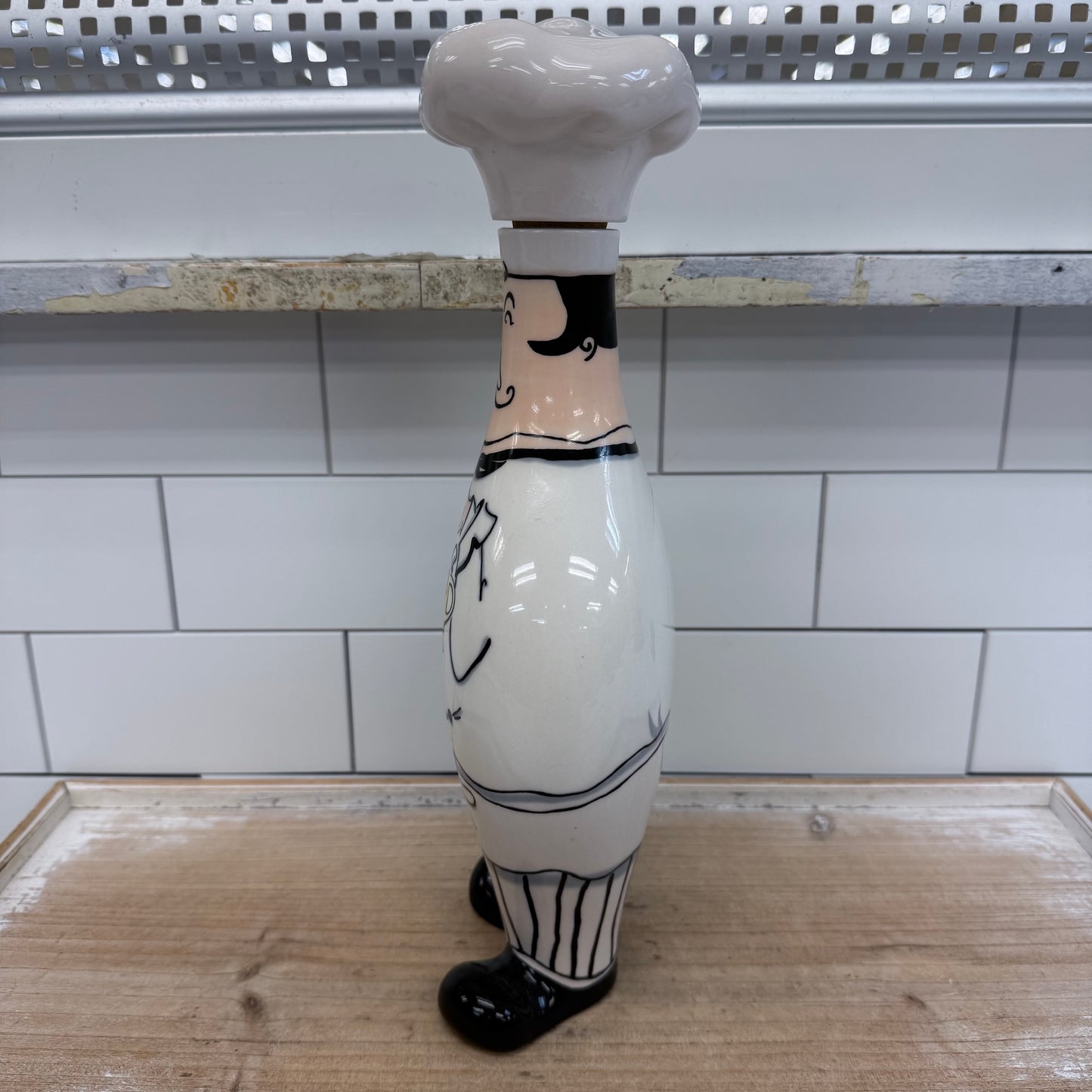 Tracy Flickinger Ceramic Chef Bottle Cork Stopper