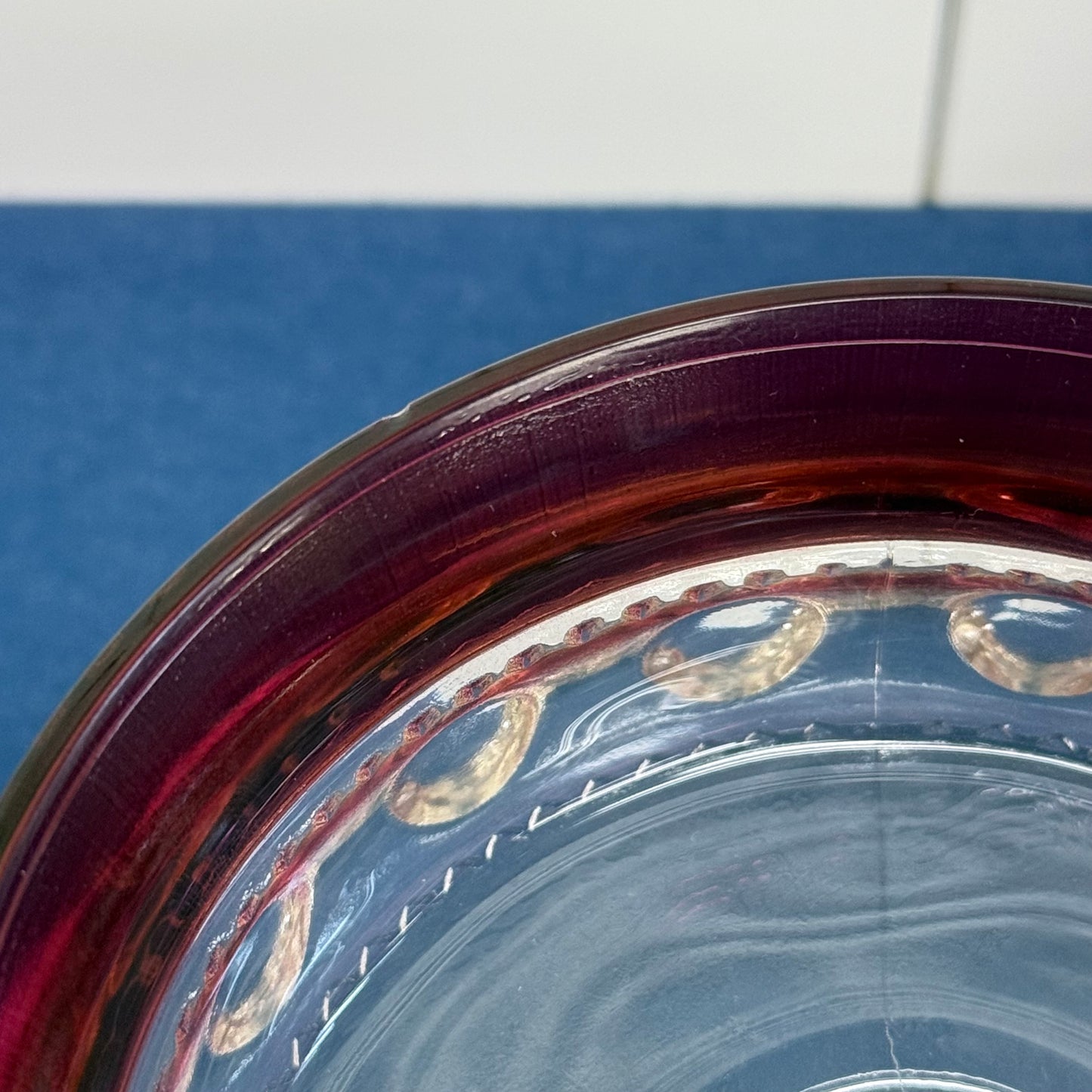 Indiana Glass Kings Crown Ruby Flash Lidded Compote