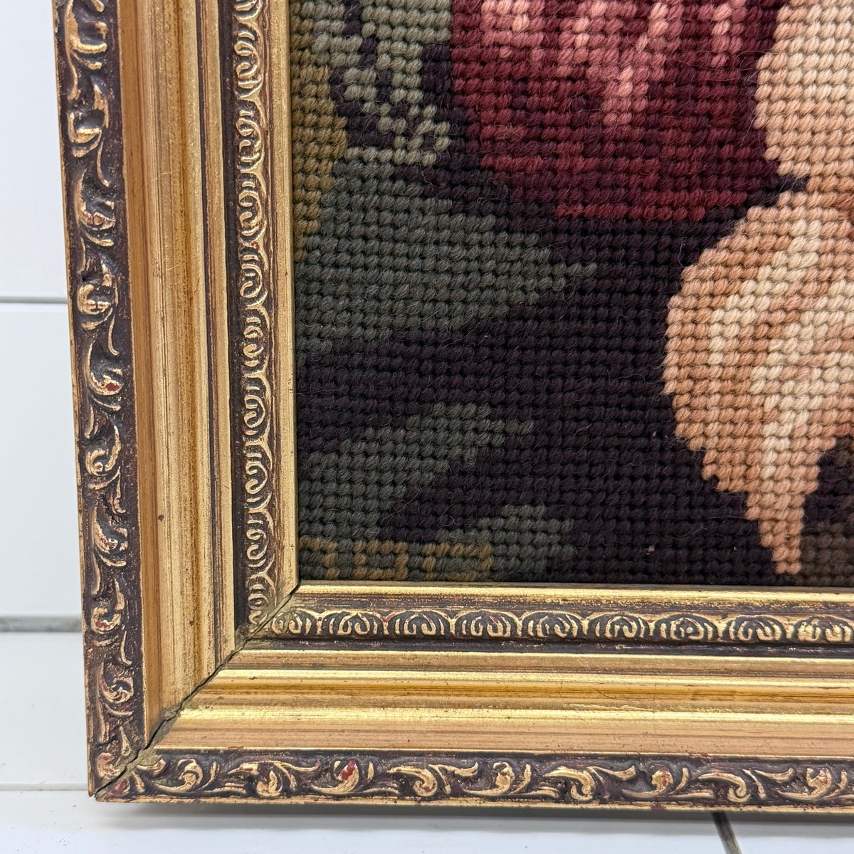 Leonardo da Vinci Mona Lisa Framed Needlepoint Art