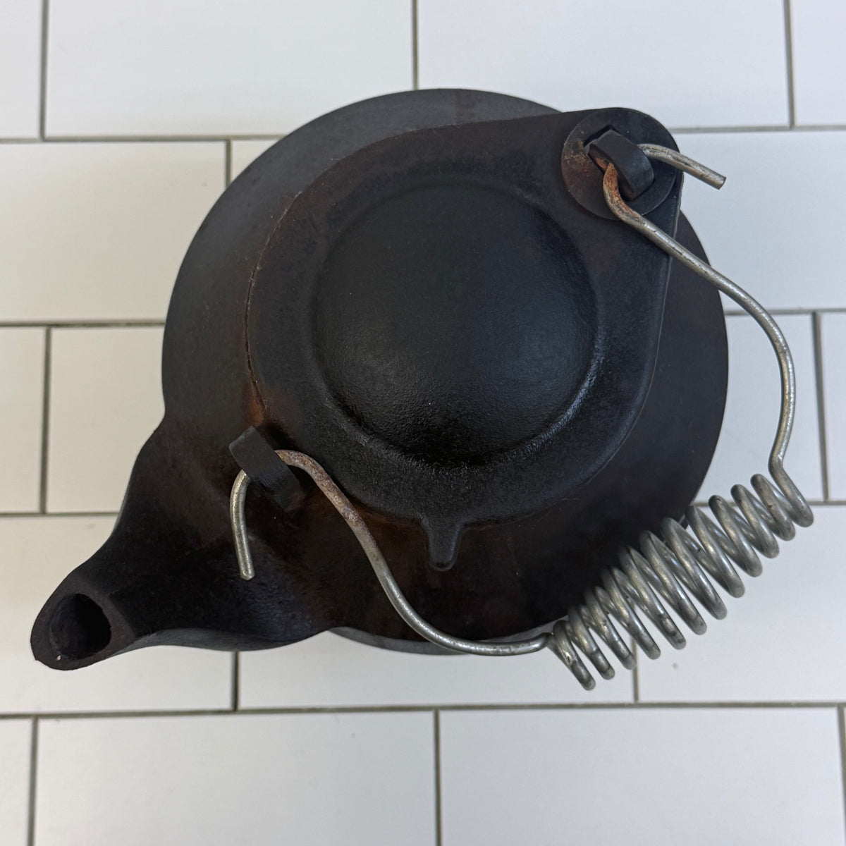 John Wright Cast Iron Tea Kettle Pennsylvania 1970s