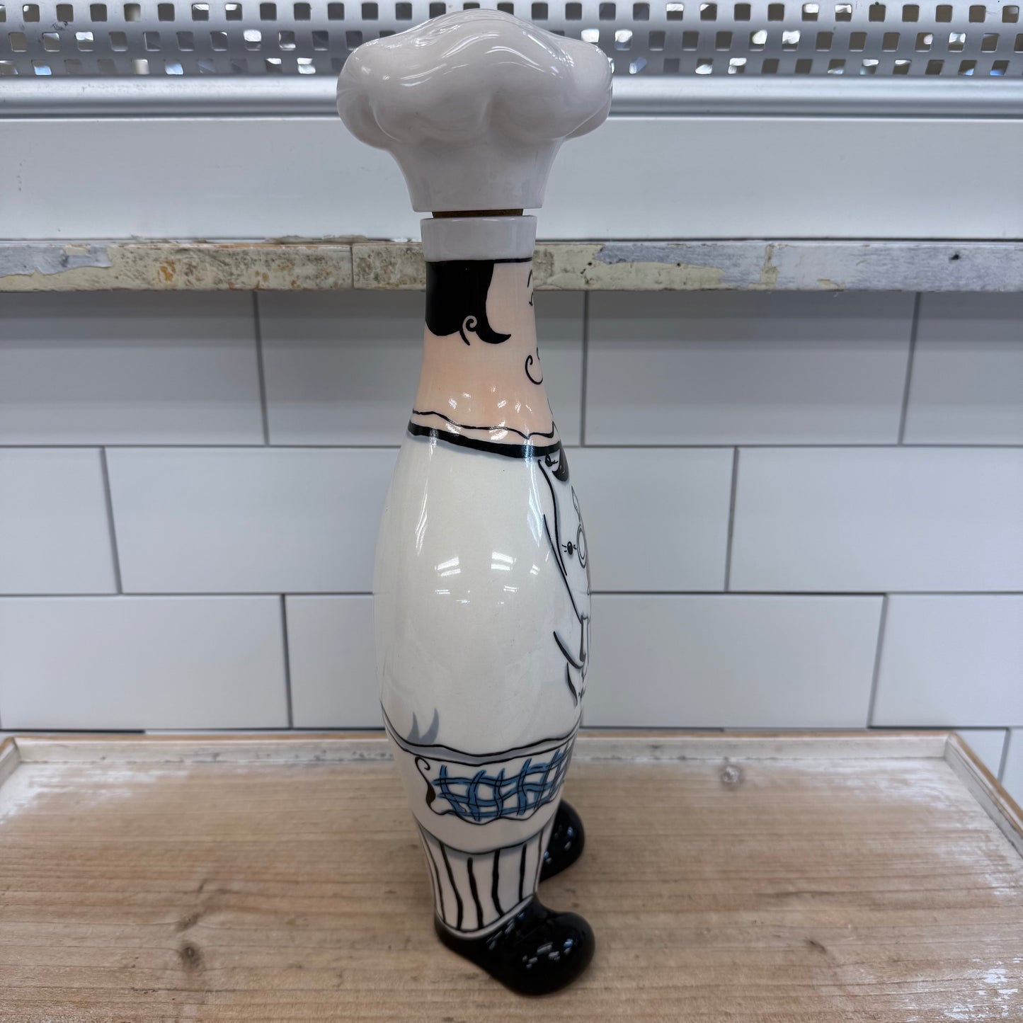 Tracy Flickinger Ceramic Chef Bottle Cork Stopper