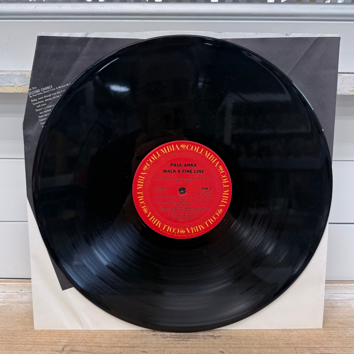 Paul Anka Walk a Fine Line Vinyl Record, 1983 - FC 38442