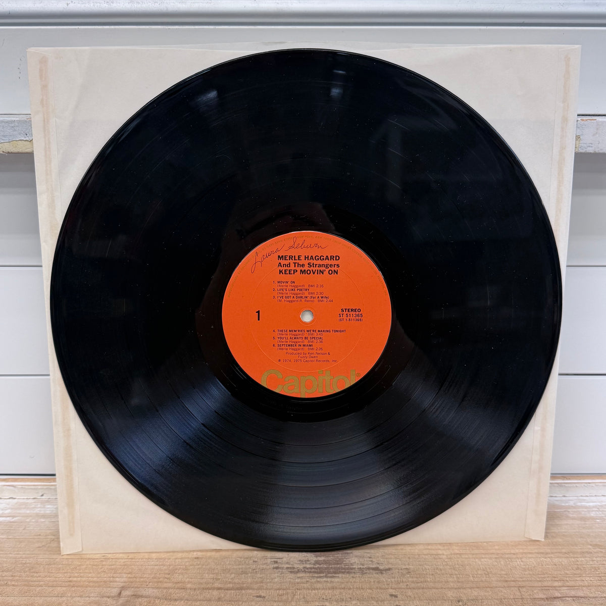 Merle Haggard Keep Movin’ On Vinyl Record, 1975 - ST 511365