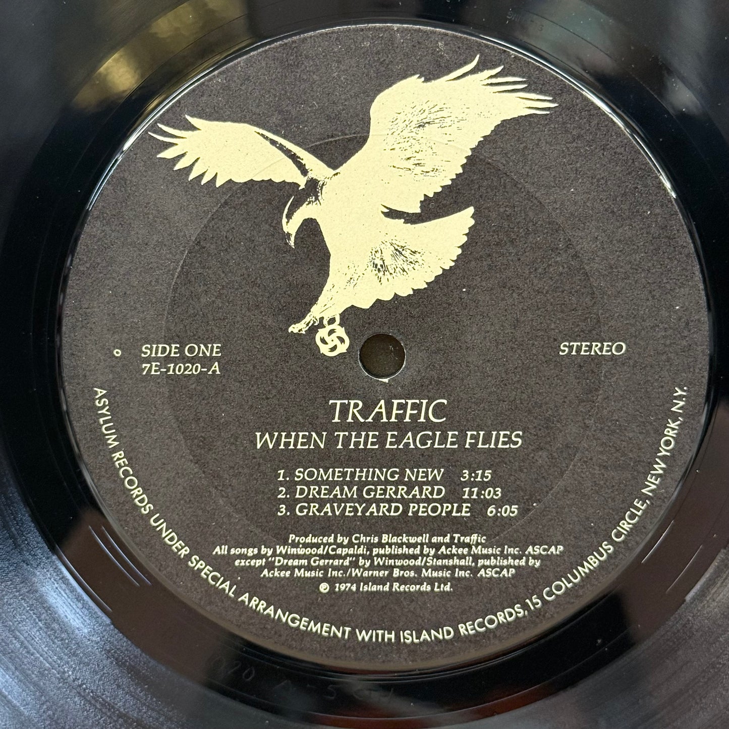 Traffic When the Eagle Flies Vinyl Record LP 1974