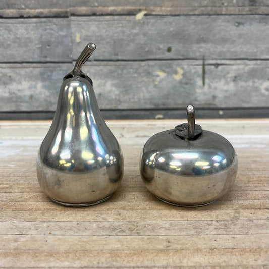 Kirk Stieff Pewter Fruit Salt & Pepper Shaker Set