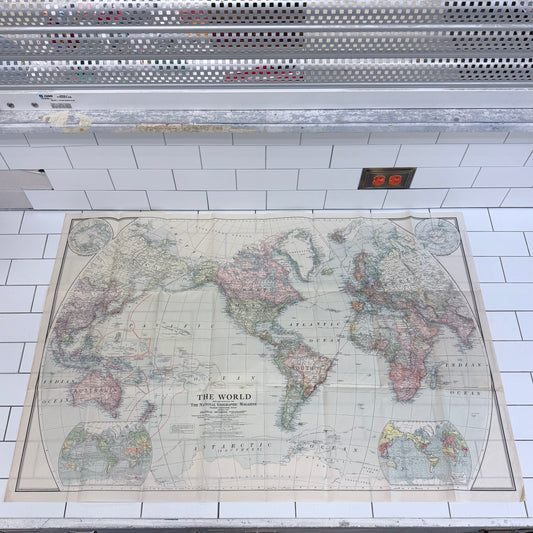 National Geographic Post-WWI Van der Grinten World Map 1922