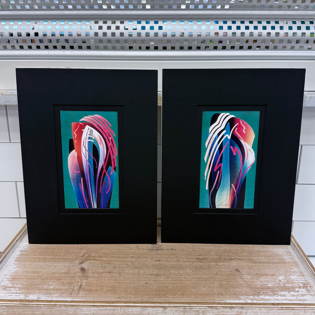 Dean S. Lauderdale Signed Numbered Abstract Art Prints Set of 2