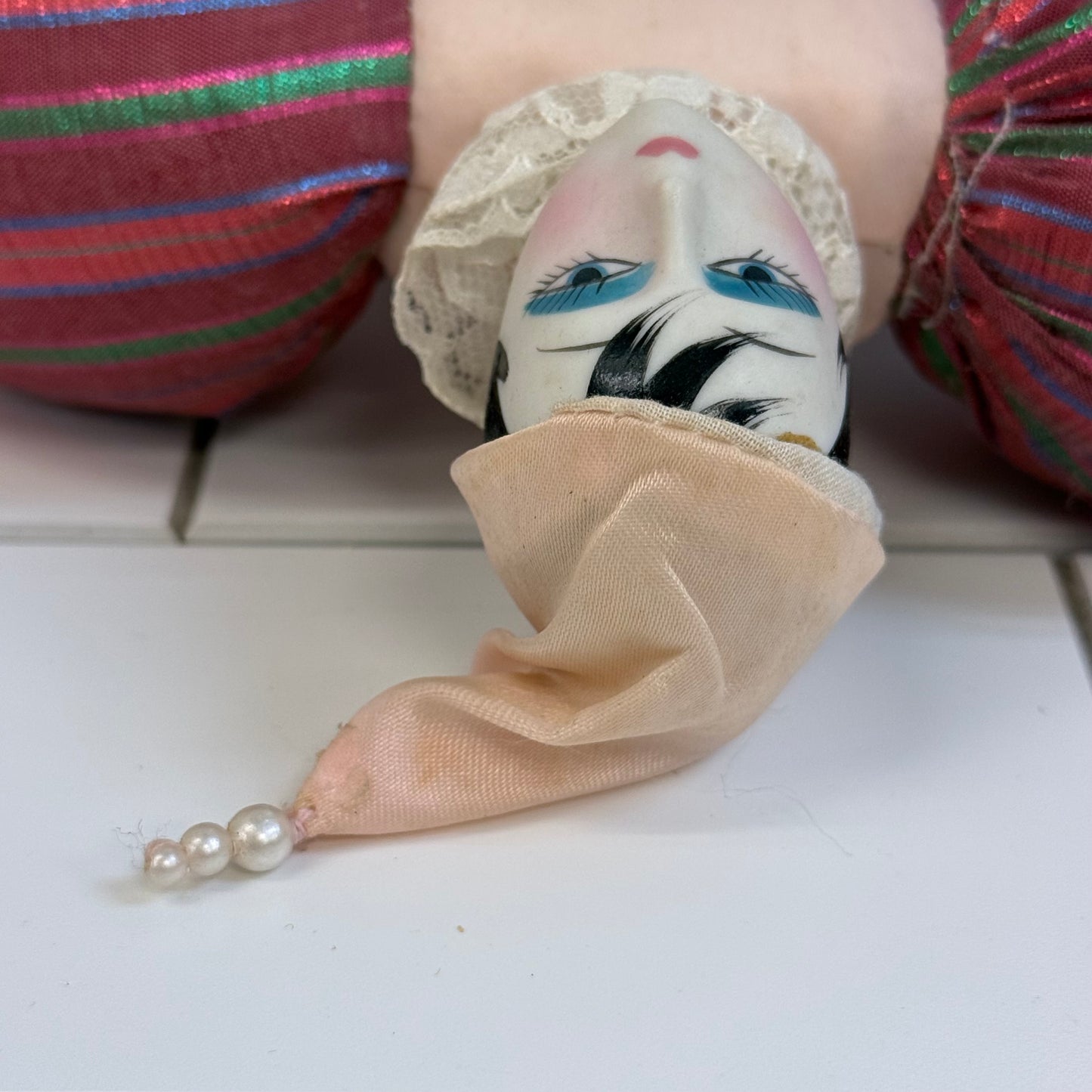 Silvestri Dollcrafter Classics Porcelain Pierrot Dolls Set of 2