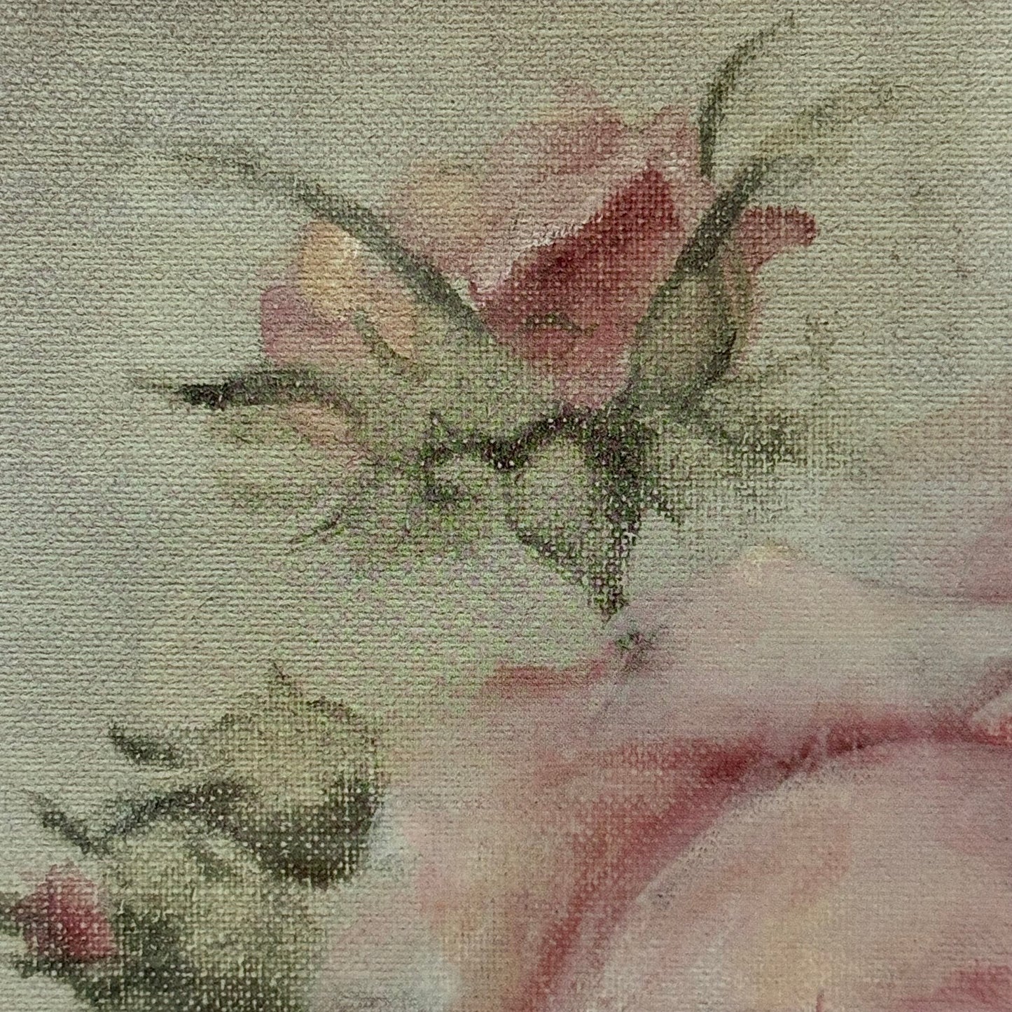 Cheri Blum Pink Rose Framed Floral Art Print 1990s