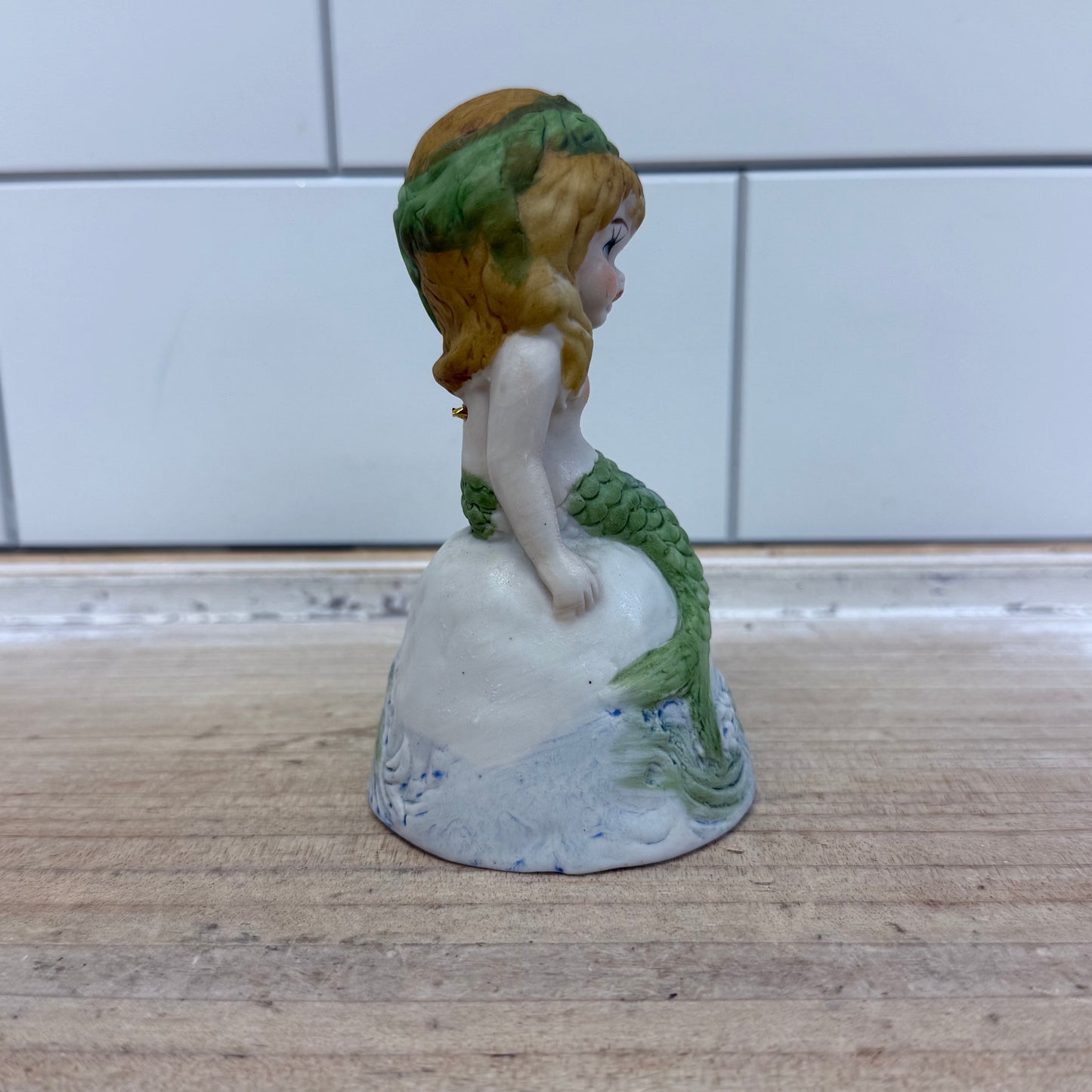 Jasco Adorabelles Mermaid Hand Bell, 1979 Bisque