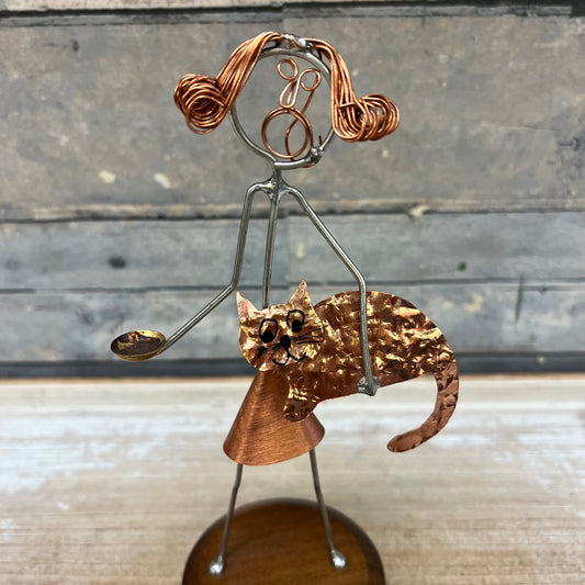 Original Don Rea Designs Cat Lover Wire Sculpture