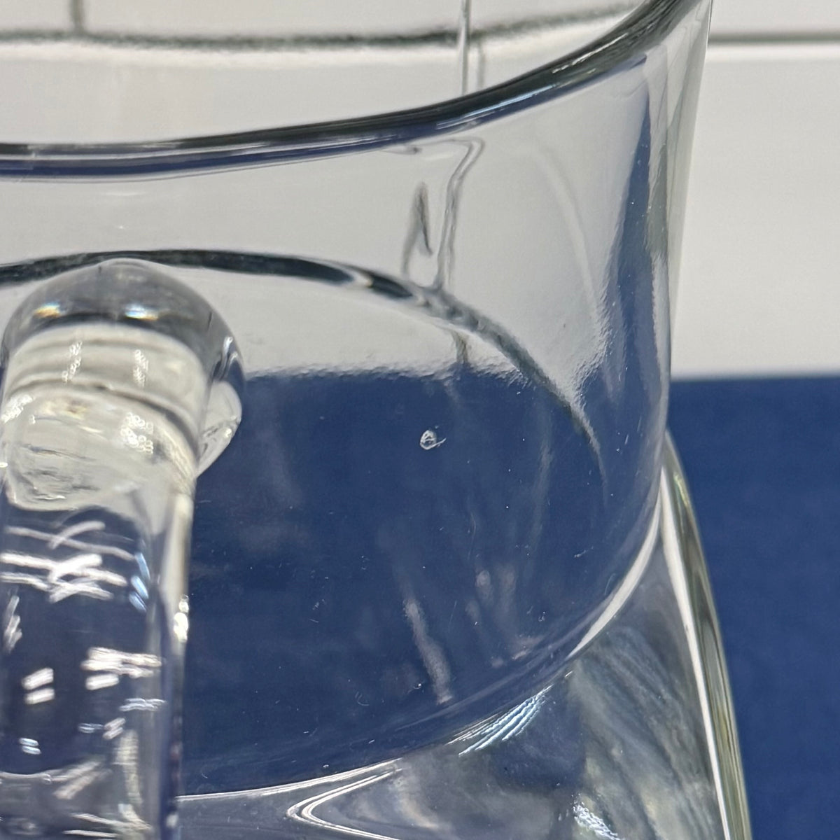 Clear Glass Square Base Pitcher Geometric Water Tea Serving Jug