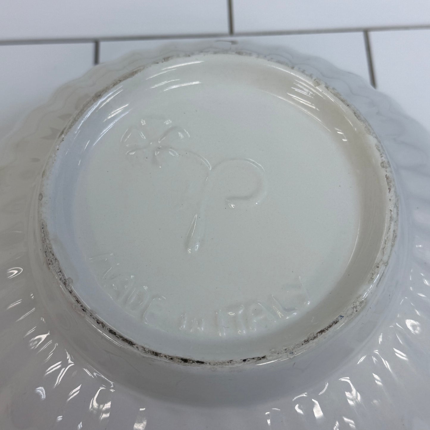 La Primula Italy Chimaphila Botanical Ceramic Serving Bowl 11”