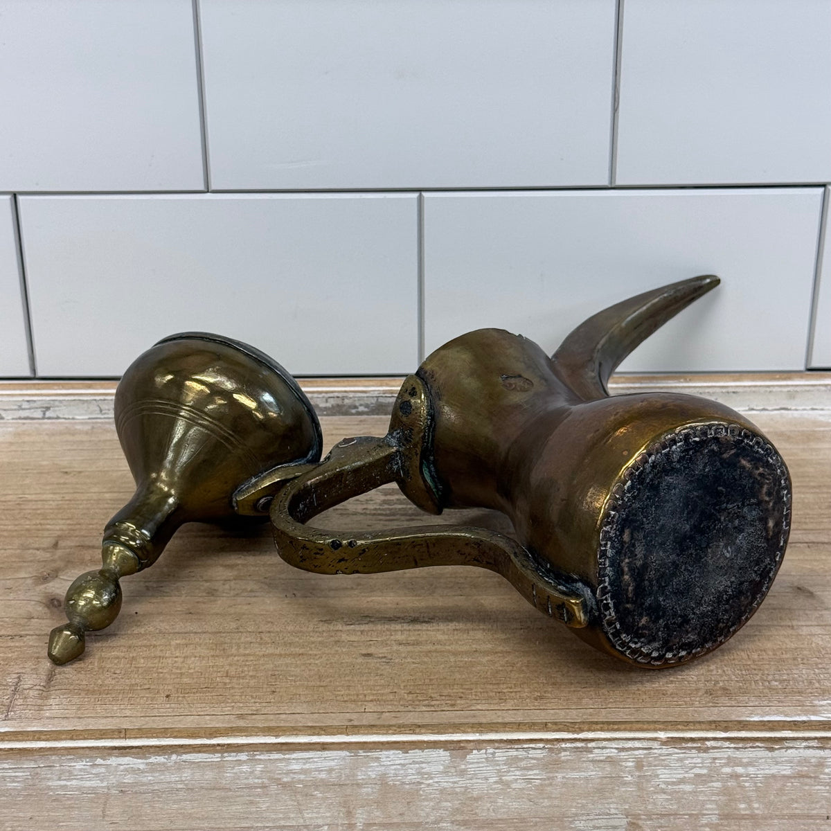 Vintage Middle Eastern Brass Dallah Arabic Coffee Pot
