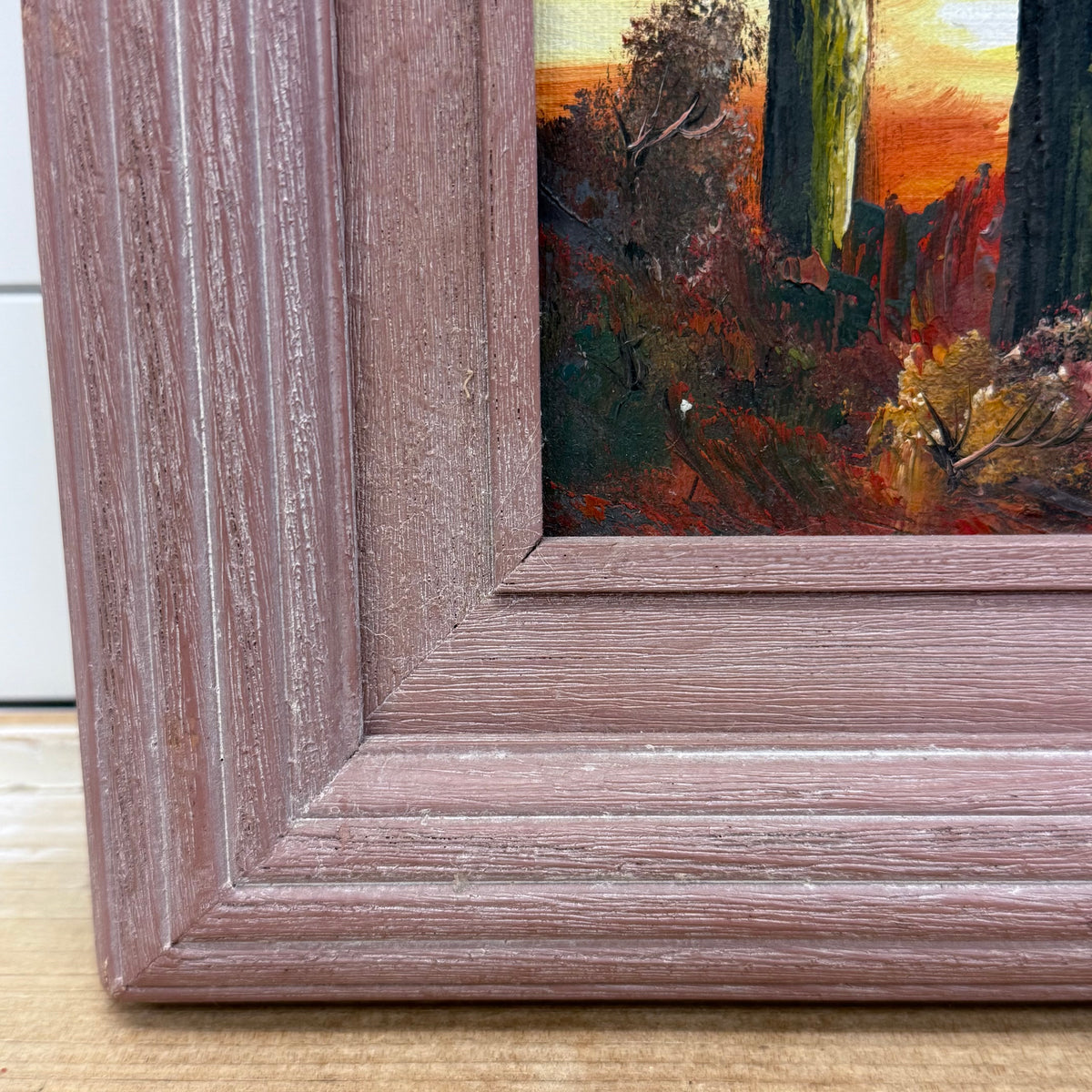 Original Oil Painting Southwestern Desert Sunset Signed