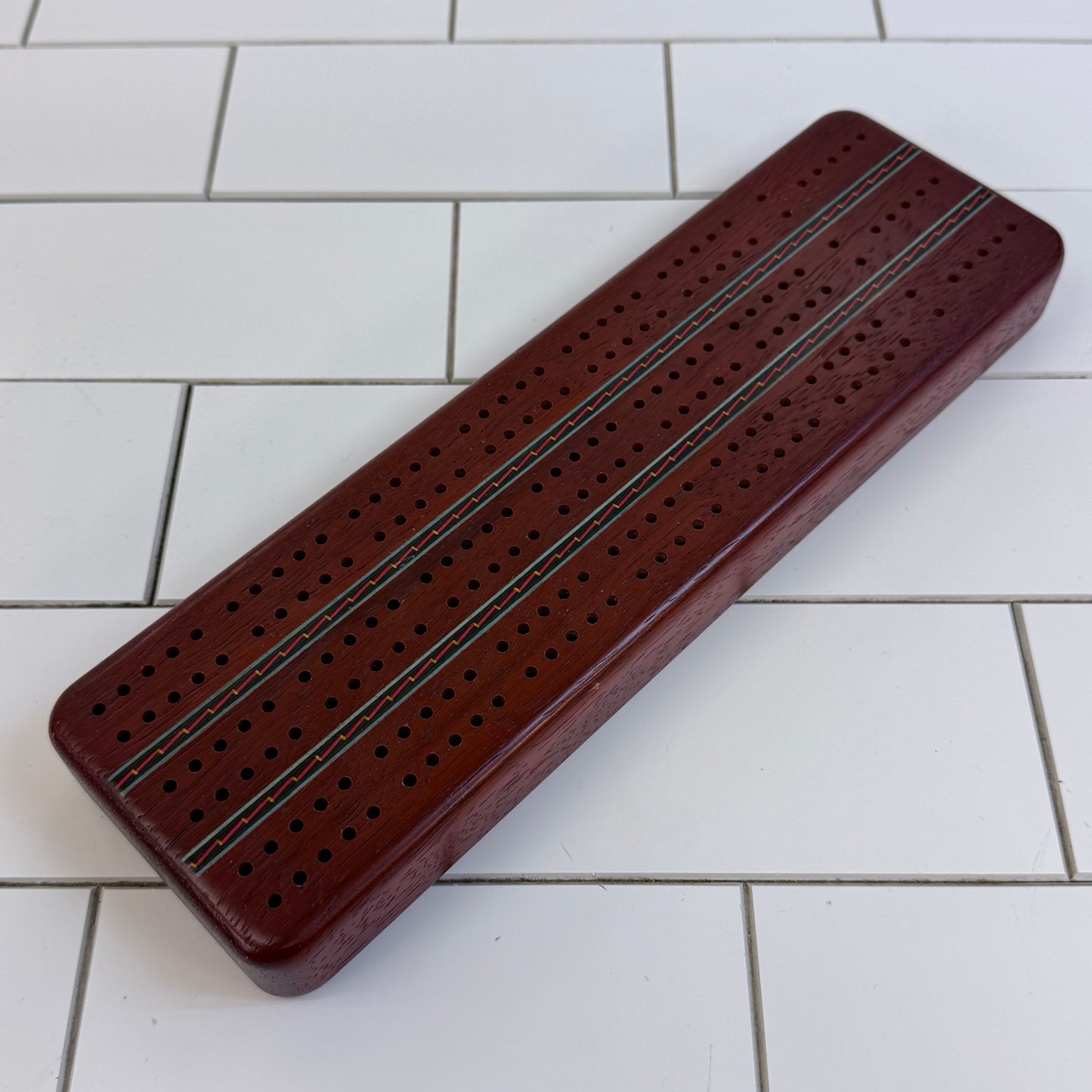 Heartwood Creations Wood Cribbage Board 1980s
