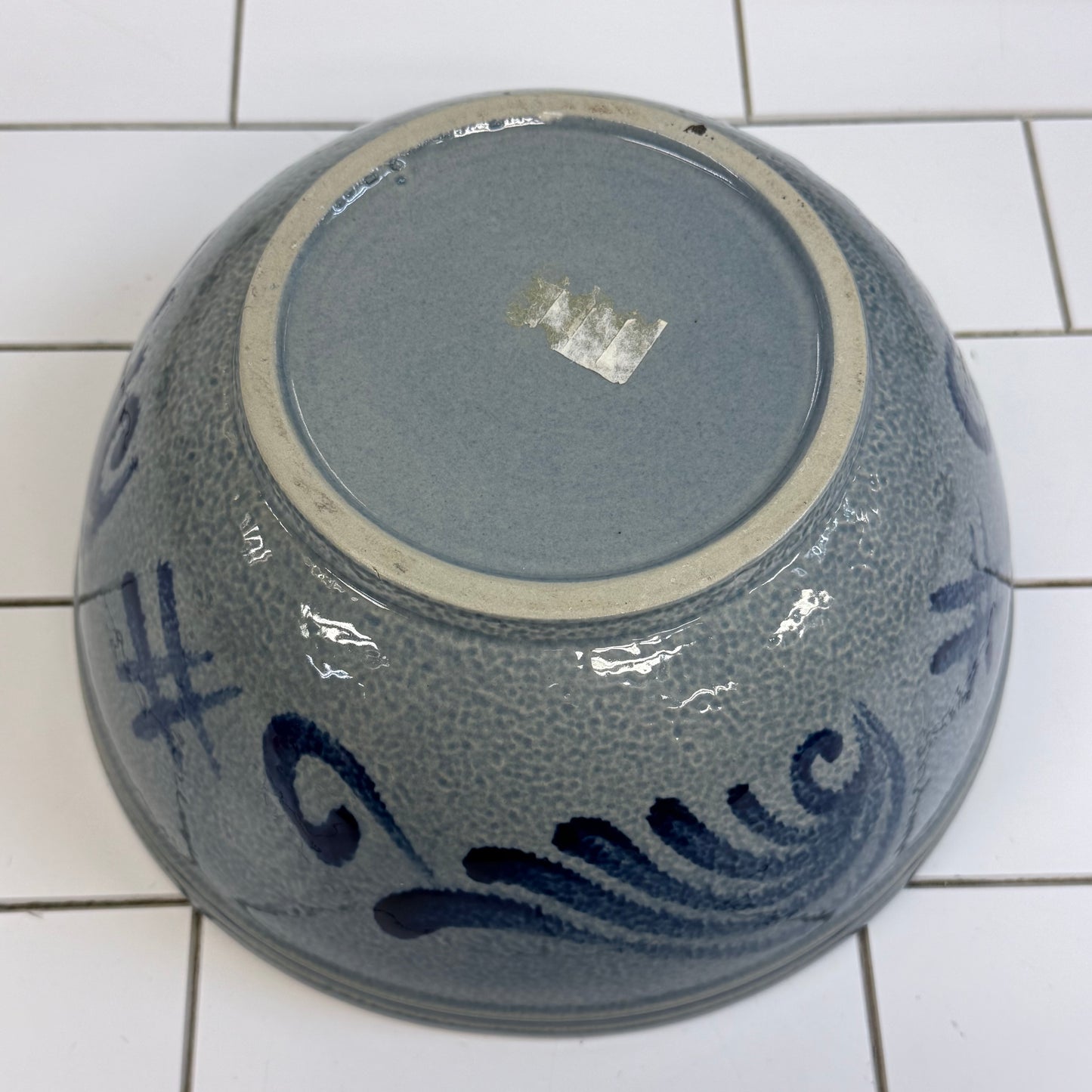 Studio Art Pottery Blue Gray Stoneware Bowl