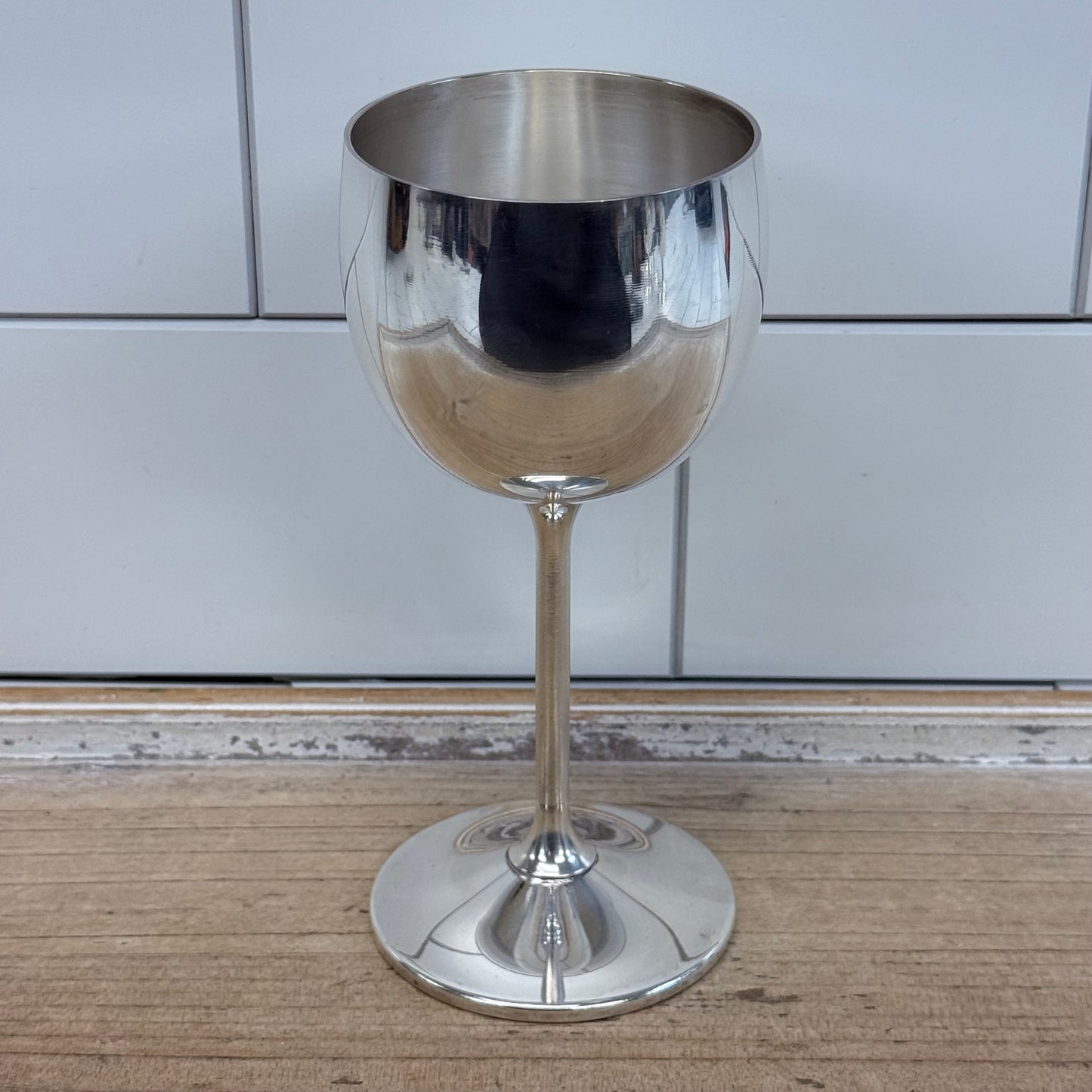 Spanish Silver Plate Wine Goblets Set of 6 Vintage 1960s