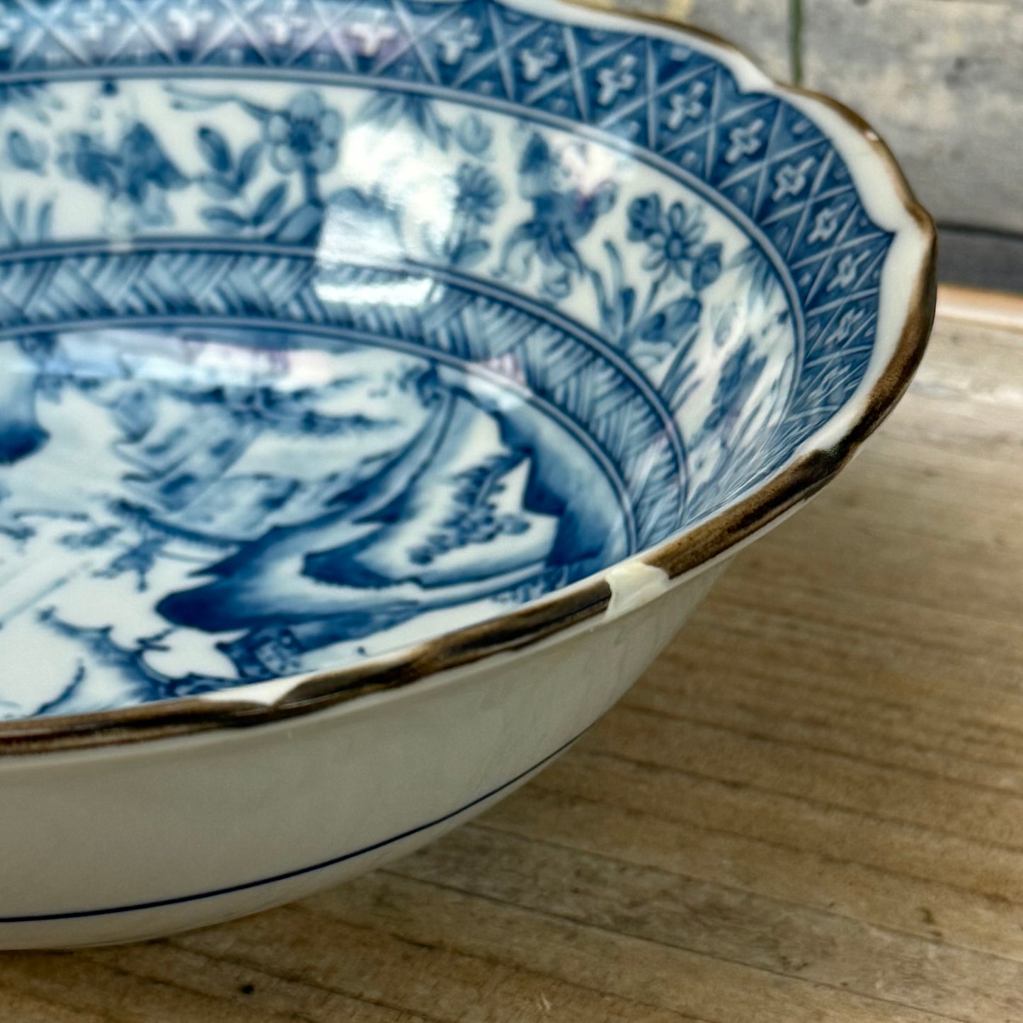 Arita Blue & White Pottery Bowls, Set of 2