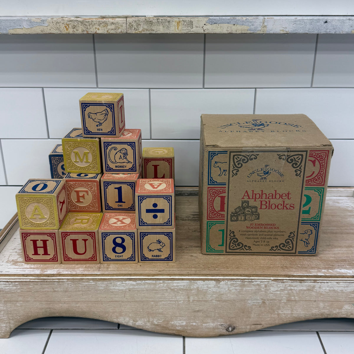 Uncle Goose Wooden Alphabet Blocks Set of 27