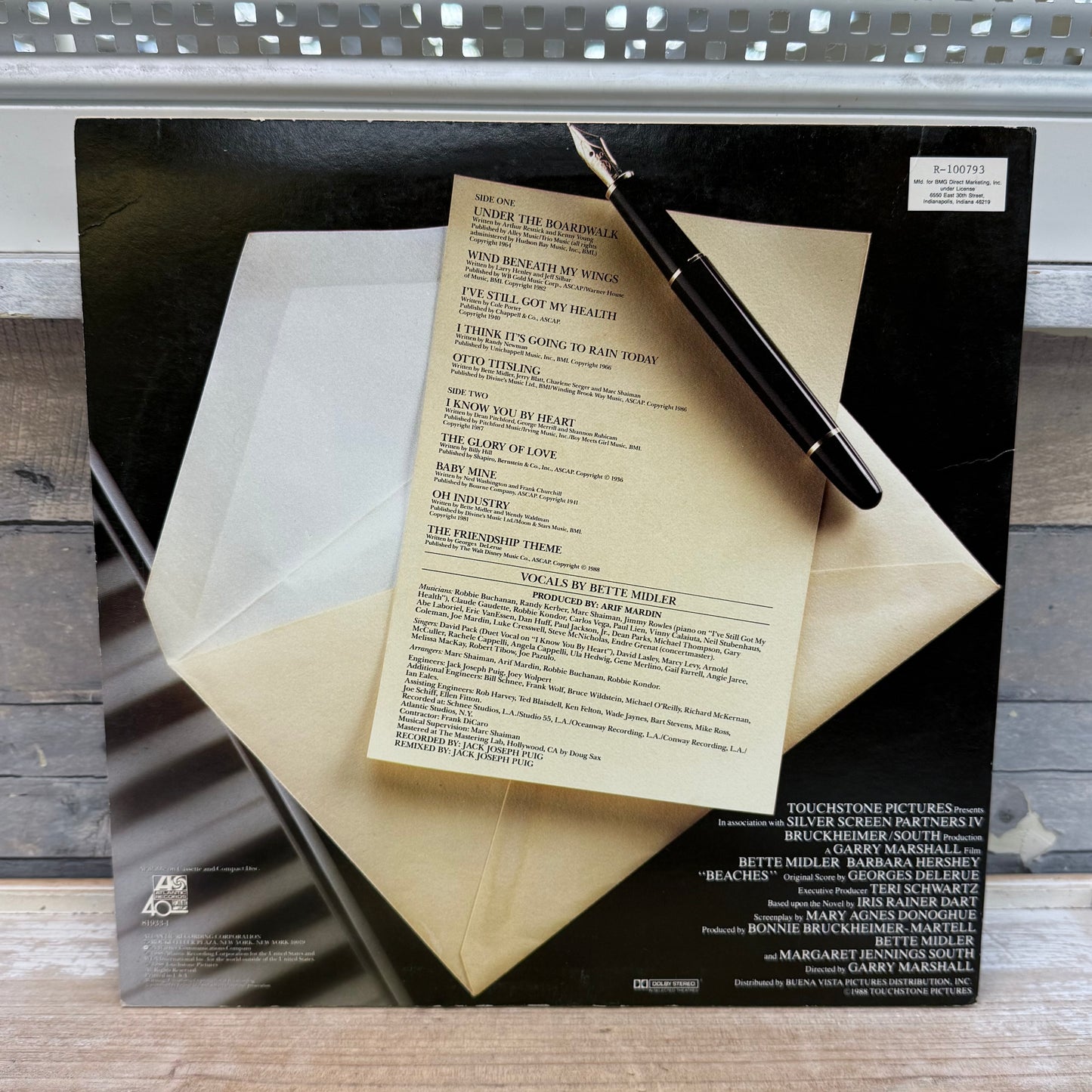 Beaches Original Motion Picture Soundtrack Vinyl Record, 1988
