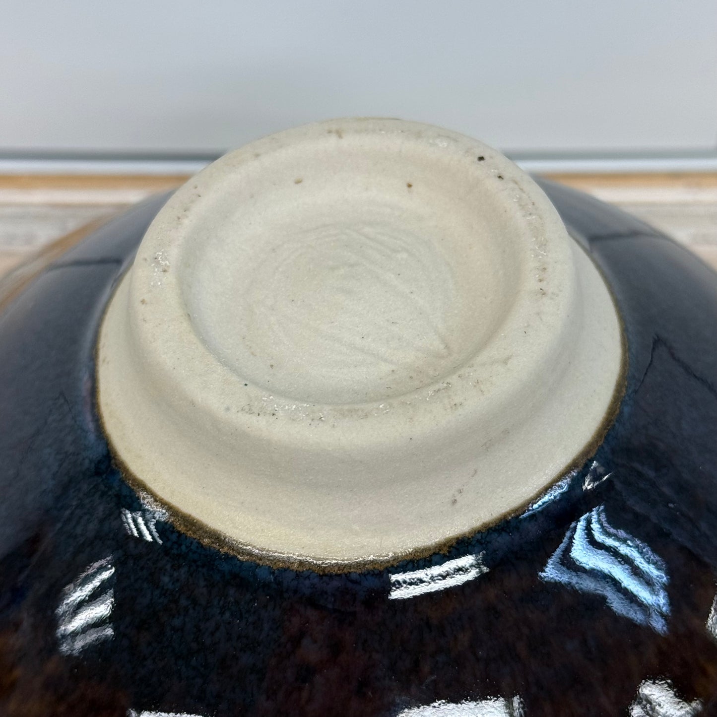 Studio Art Pottery Drip Glaze Ceramic Bowl