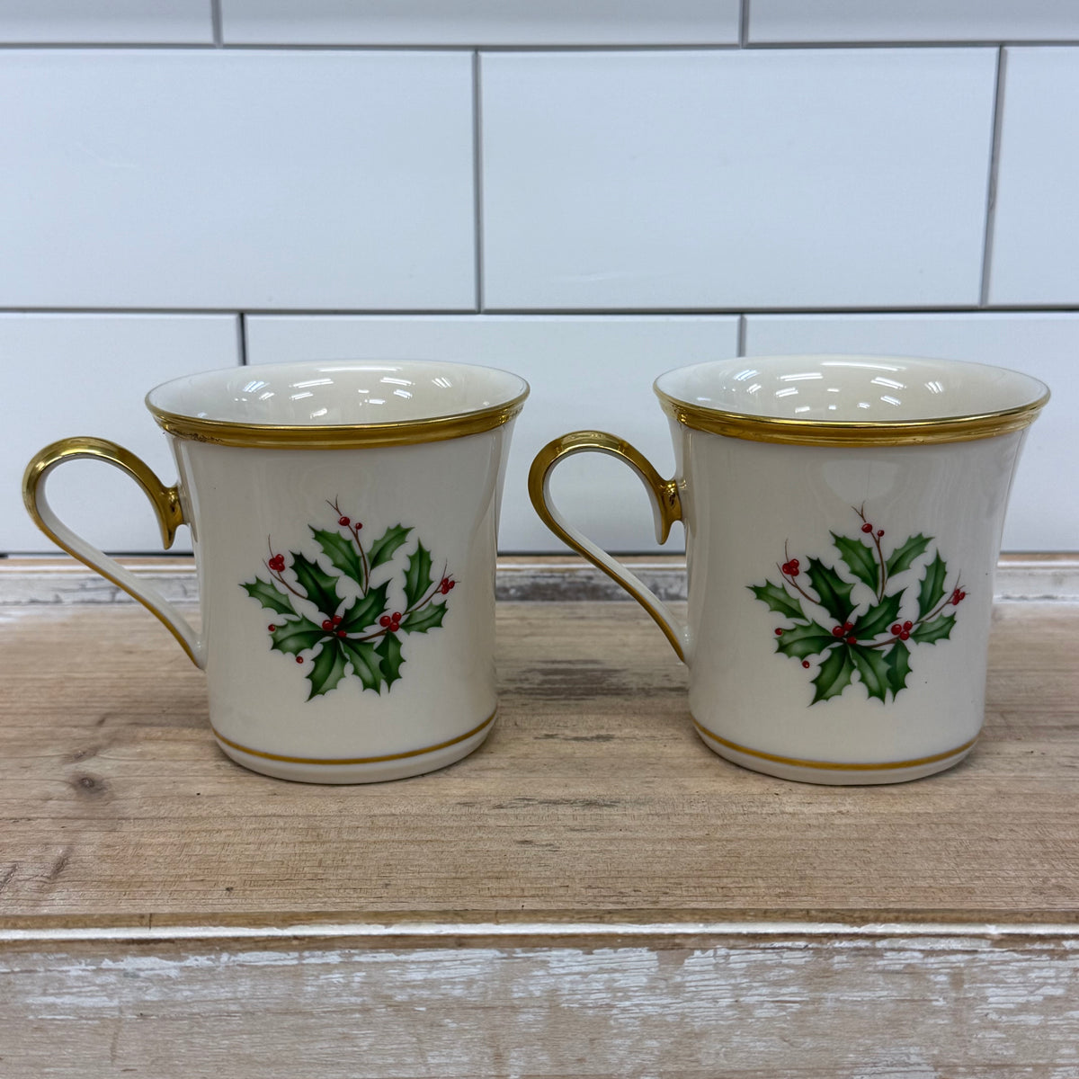 Lenox Holiday Holly Berry Serving Bowls Plate Mugs Selection