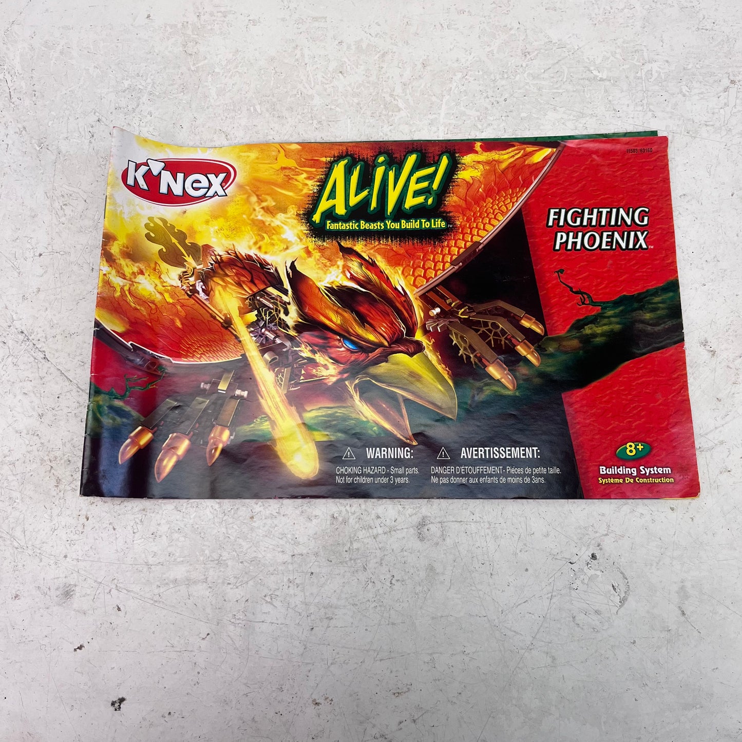 K’Nex Alive! Fighting Phoenix Building Kit, Complete, 2004
