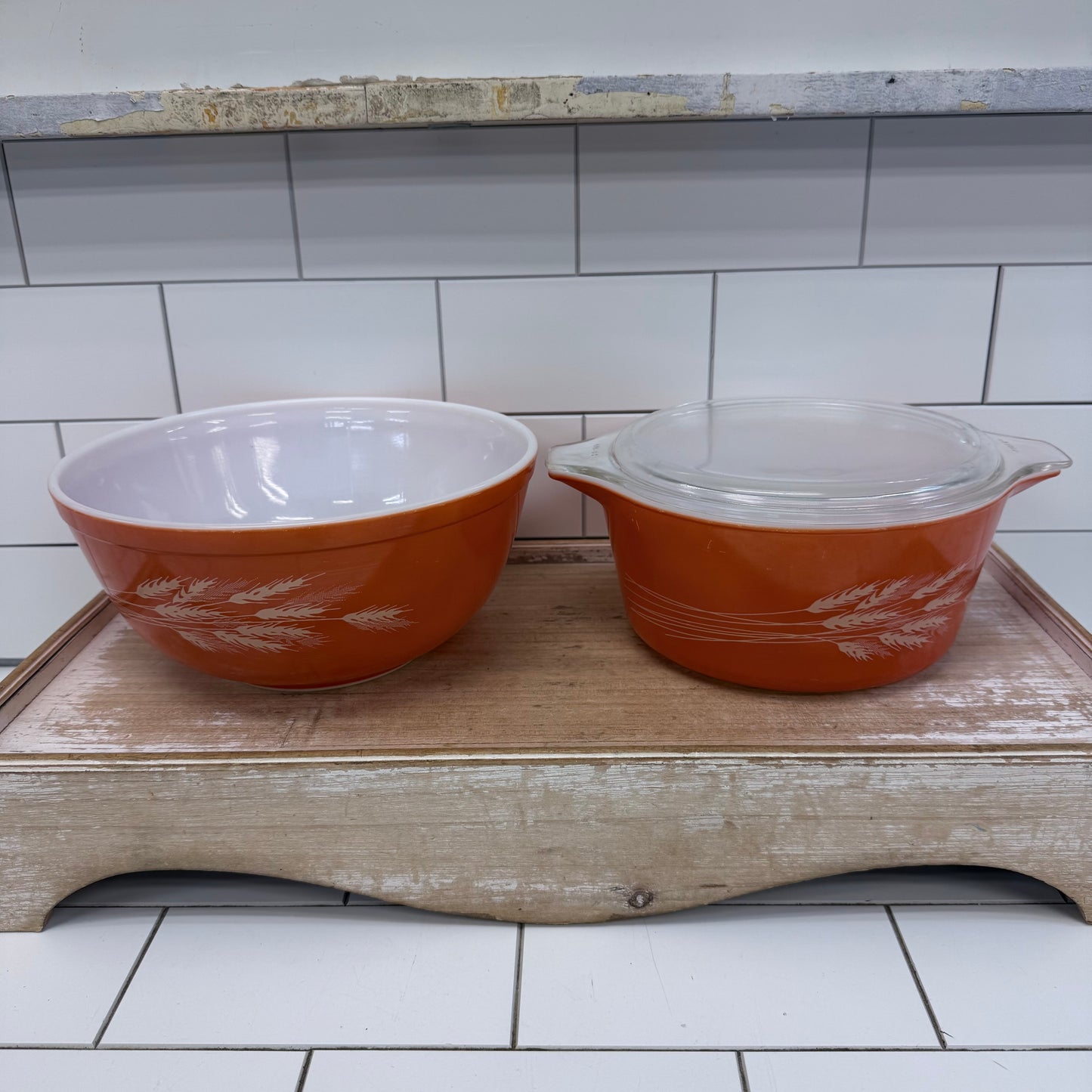 Pyrex Autumn Harvest Mixing Bowl & Casserole Set of 2